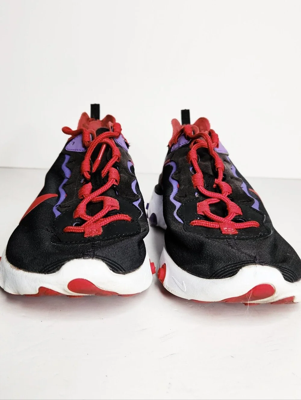 Nike React Element 55 Black University Red CQ9903-001 Women's Sneaker Size 8